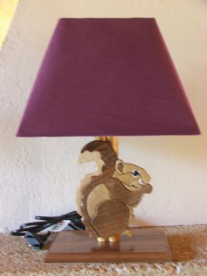Lampe de chevet écureuil pour chambre d'enfant